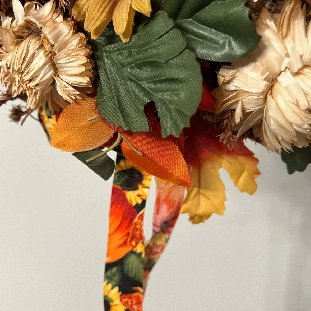 Fall Wreath with Pumpkin